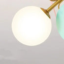 GobekUsa Kids' Room Glass Ball Chandelier, Modern LED Ceiling Light Fixture