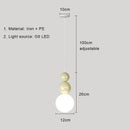 GobekUsa Cream Nordic LED Pendant Light: Modern Hanging Lamp for Stylish Indoor Room Decor