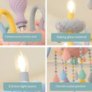GobekUsa Crystal Chandelier: Modern Macaron Color Children Room Luminaire