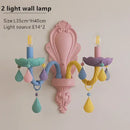 GobekUsa Crystal Chandelier: Modern Macaron Color Children Room Luminaire