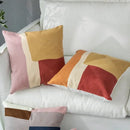Modern pastel geometric cushion cover living room embroidered pillow case by Decorbites