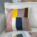 Modern pastel geometric cushion cover living room embroidered pillow case by Decorbites