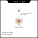 GobekUsa Dandelion Chandelier: Colorful LED Pendant Lamp, Modern and Personalized Fashion