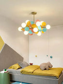 GobekUsa Glass Hanging Ceiling Lamp for Kids Room, Living Room, Bedroom - Modern Chandelier & Home Decor