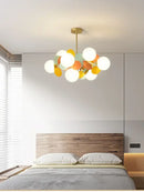 GobekUsa Glass Hanging Ceiling Lamp for Kids Room, Living Room, Bedroom - Modern Chandelier & Home Decor