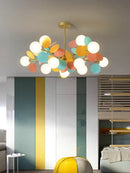 GobekUsa Glass Hanging Ceiling Lamp for Kids Room, Living Room, Bedroom - Modern Chandelier & Home Decor