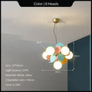 GobekUsa Glass Hanging Ceiling Lamp for Kids Room, Living Room, Bedroom - Modern Chandelier & Home Decor