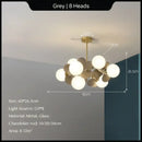 GobekUsa Glass Hanging Ceiling Lamp for Kids Room, Living Room, Bedroom - Modern Chandelier & Home Decor
