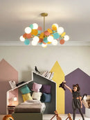 GobekUsa Glass Hanging Ceiling Lamp for Kids Room, Living Room, Bedroom - Modern Chandelier & Home Decor