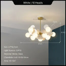 GobekUsa Glass Hanging Ceiling Lamp for Kids Room, Living Room, Bedroom - Modern Chandelier & Home Decor
