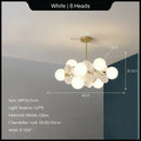 GobekUsa Glass Hanging Ceiling Lamp for Kids Room, Living Room, Bedroom - Modern Chandelier & Home Decor