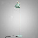 GobekUsa Iron Macaron Floor Lamp: Modern LED Wooden Tall Lamp for Living Room