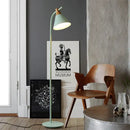 GobekUsa Iron Macaron Floor Lamp: Modern LED Wooden Tall Lamp for Living Room
