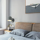 Modern pastel matte iron wall light fixture set for bedroom by Decorbites
