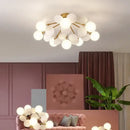 GobekUsa Frost Glass Ceiling Chandelier for Home Indoor Lighting