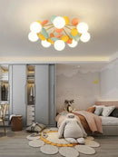 GobekUsa Frost Glass Ceiling Chandelier for Home Indoor Lighting