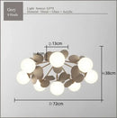 GobekUsa Frost Glass Ceiling Chandelier for Home Indoor Lighting