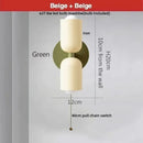 GobekUsa LED Wall Lights Colorful Iron Double Heads Modern Bedside Lamp