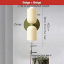 GobekUsa LED Wall Lights Colorful Iron Double Heads Modern Bedside Lamp