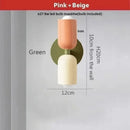 GobekUsa LED Wall Lights Colorful Iron Double Heads Modern Bedside Lamp