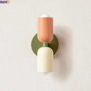 GobekUsa LED Wall Lights Colorful Iron Double Heads Modern Bedside Lamp