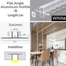 GobekUsa 1M Frameless Embedded LED Aluminum Profile for Linear Strip Lights