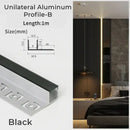 GobekUsa 1M Frameless Embedded LED Aluminum Profile for Linear Strip Lights