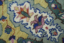 Hand knotted Green, Pink and Gold Traditional large design Antique Oushak Custom Made wool Area Rug