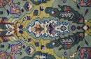 Wool Area Rug Green Pink Gold - Hand-Knotted Traditional Oushak by The Rug Decor