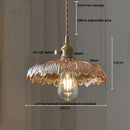 GobekUsa Amber Glass LED Pendant Lamp 200cm Wire Adjustable Nordic Modern Simple Hanging Lights