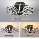 GobekUsa Bladeless Ceiling Fan with Dimmable LED Lights and Remote - Reversible Timing, Modern Design