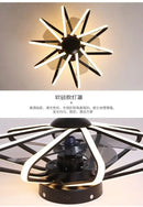 GobekUsa Bladeless Ceiling Fan with Dimmable LED Lights and Remote - Reversible Timing, Modern Design