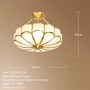GobekUsa Brass Ceiling Lamp: Modern Nordic Light Luxury LED Fixture for Home Bedroom