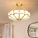 GobekUsa Brass Ceiling Lamp: Modern Nordic Light Luxury LED Fixture for Home Bedroom
