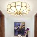 GobekUsa Brass Ceiling Lamp: Modern Nordic Light Luxury LED Fixture for Home Bedroom