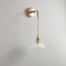 GobekUsa Clear Glass LED Wall Light | Modern Adjustable Nordic Copper Lamp Fixtures