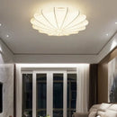 GobekUsa Cream Silk LED Ceiling Lamp for Living Room Bedroom, Nordic Minimalist Style