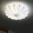 GobekUsa Cream Silk LED Ceiling Lamp for Living Room Bedroom, Nordic Minimalist Style