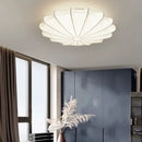 GobekUsa Cream Silk LED Ceiling Lamp for Living Room Bedroom, Nordic Minimalist Style