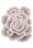 Modern Petal Layers Ivory Hand Tufted 6x8 Wool Area Rug