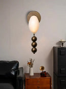 GobekUsa Brass Curve Glass Wall Lamp Bedside Lamps Luxury Wall Mounted Lighting