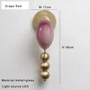 GobekUsa Brass Curve Glass Wall Lamp Bedside Lamps Luxury Wall Mounted Lighting