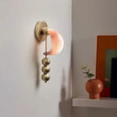 GobekUsa Brass Curve Glass Wall Lamp Bedside Lamps Luxury Wall Mounted Lighting