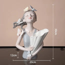 GobekUsa Butterfly Girl Sculpture Vase Set - Modern Decorative Resin Flower Ornaments
