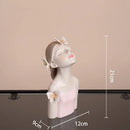 GobekUsa Butterfly Girl Sculpture Vase Set - Modern Decorative Resin Flower Ornaments