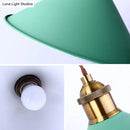 GobekUsa Modern Metal Cone Wall Light with Straight Arm for Hallway - Gray/Pink/Yellow/Green
