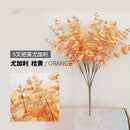 Modern pink eucalyptus flower arrangement living room glass vase by Decorbites