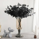 Modern pink eucalyptus flower arrangement living room glass vase by Decorbites