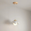 GobekUsa Cream Flower Pendant Light: Modern Nordic Styling Chandelier for Bedroom & Living Room