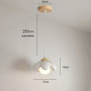GobekUsa Cream Flower Pendant Light: Modern Nordic Styling Chandelier for Bedroom & Living Room